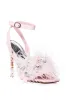 AZALEA WANG PAVO FEATHER EMBELLISHED SANDAL IN PINK sold by AKIRA