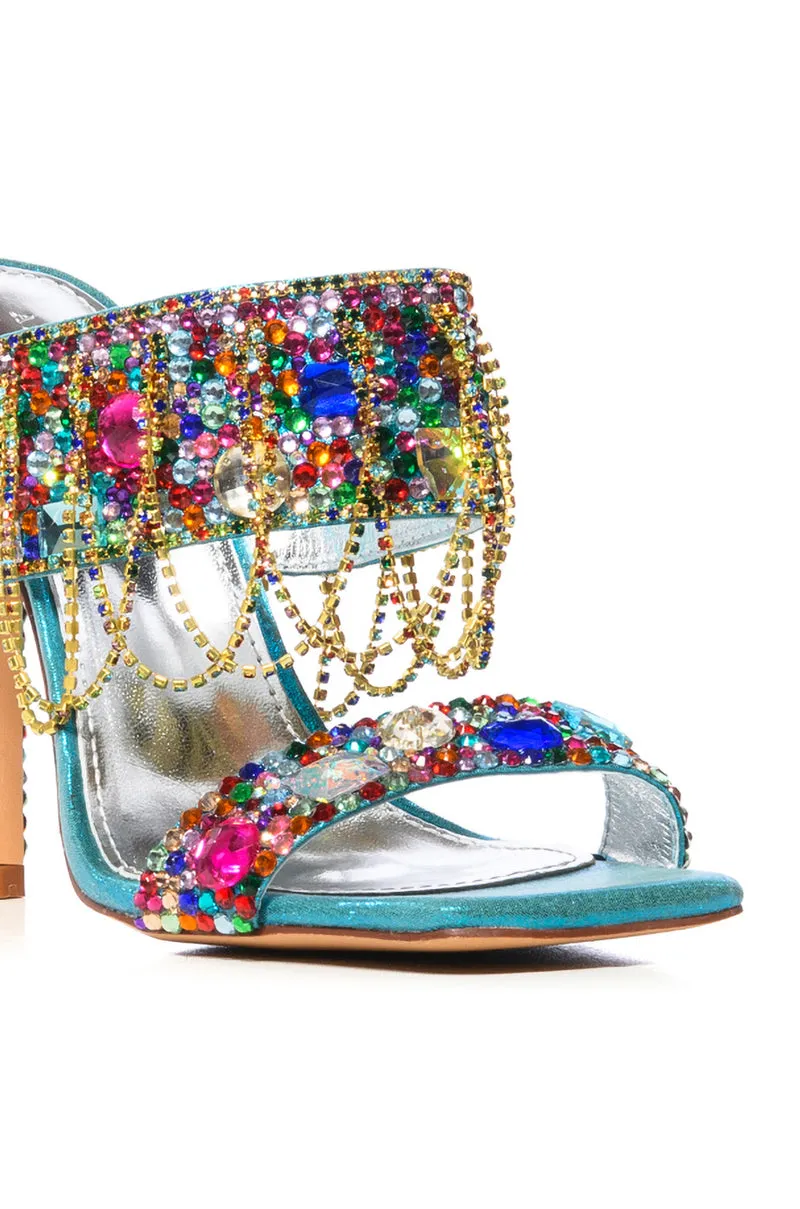 AZALEA WANG ENVIE MULTI GEMSTONE JEWEL DRAPE SANDAL sold by AKIRA product image thumbnail 5