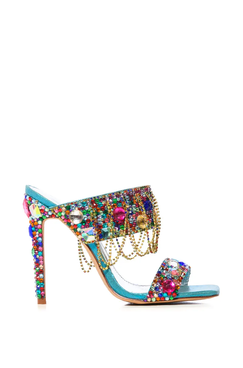 AZALEA WANG ENVIE MULTI GEMSTONE JEWEL DRAPE SANDAL sold by AKIRA product image thumbnail 2