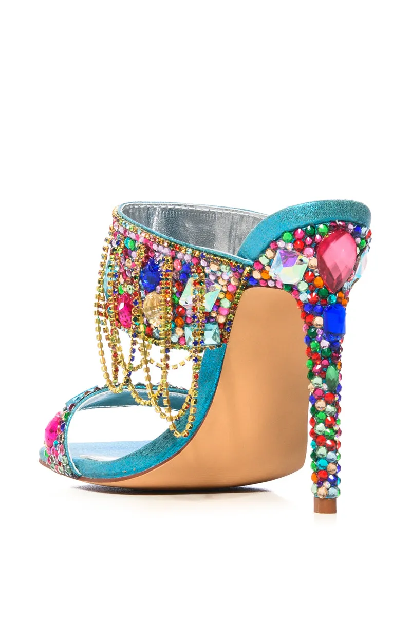 AZALEA WANG ENVIE MULTI GEMSTONE JEWEL DRAPE SANDAL sold by AKIRA product image thumbnail 4