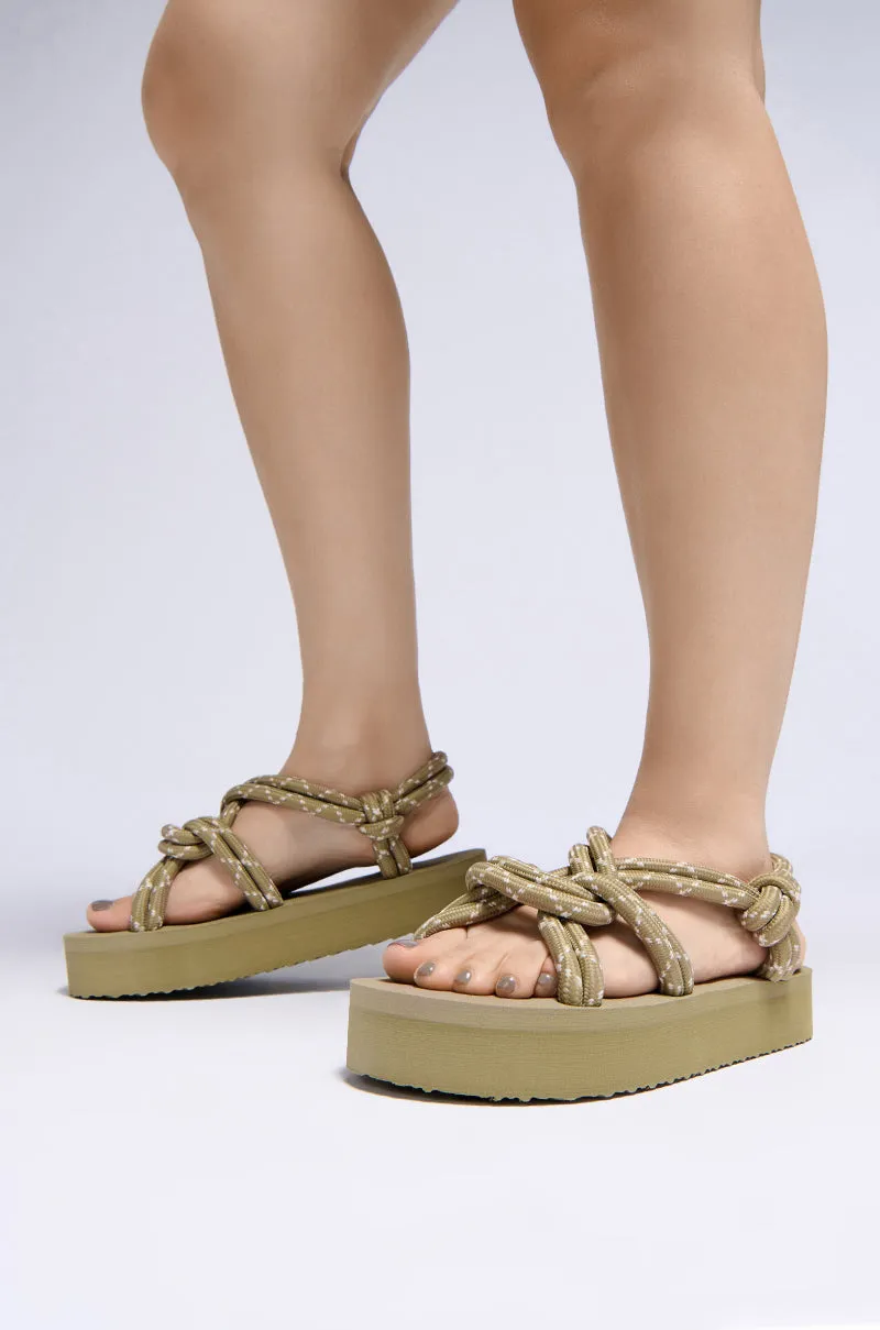 AZALEA WANG WILLODEAN OLIVE SANDAL sold by AKIRA