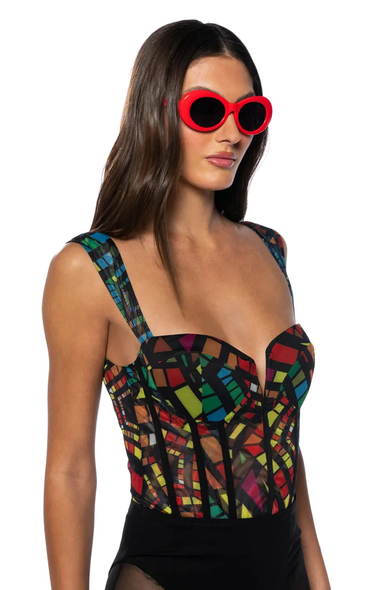 SUNDAY CANDY MESH CORSET sold by AKIRA product image thumbnail 3