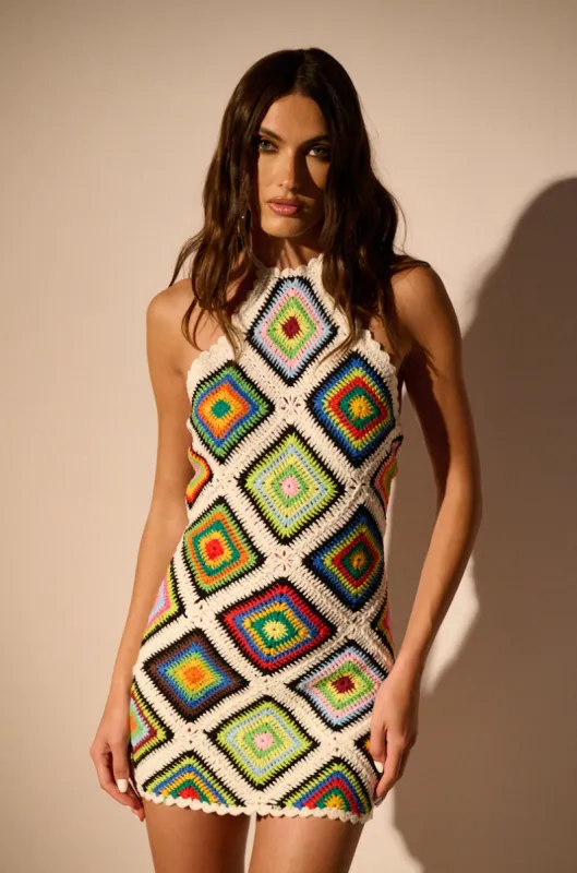 MOVE TO THE TROPICS KNIT MINI DRESS sold by AKIRA