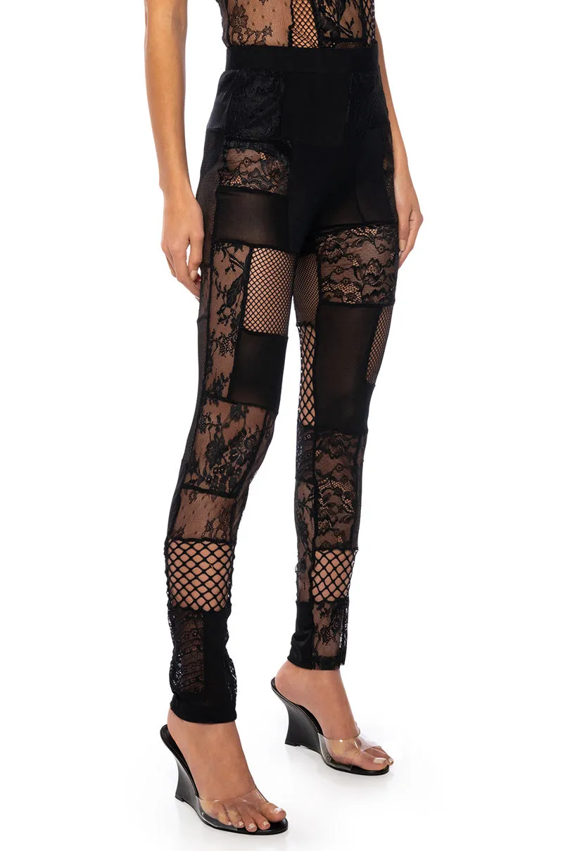 TRUST ISSUES PATCHWORK LEGGING sold by AKIRA