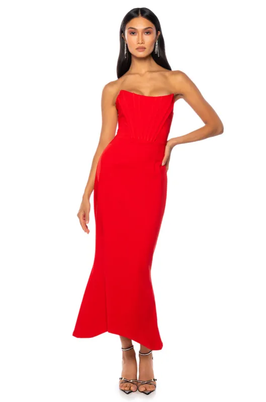 ARIEL CORSET STRAPLESS MERMAID DRESS sold by AKIRA