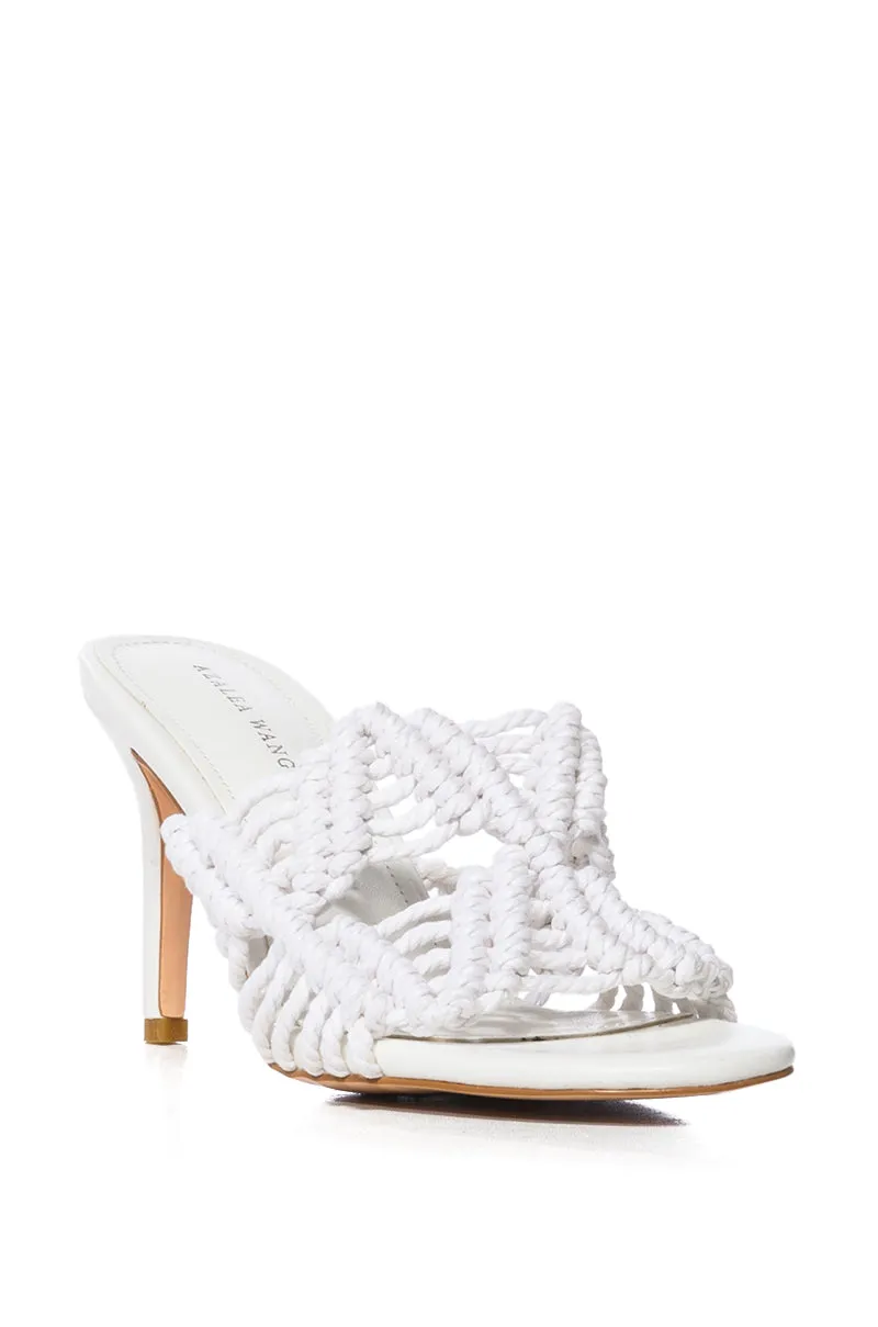 AZALEA WANG ASTER ROPE WOVEN SANDAL IN WHITE sold by AKIRA product image thumbnail 3