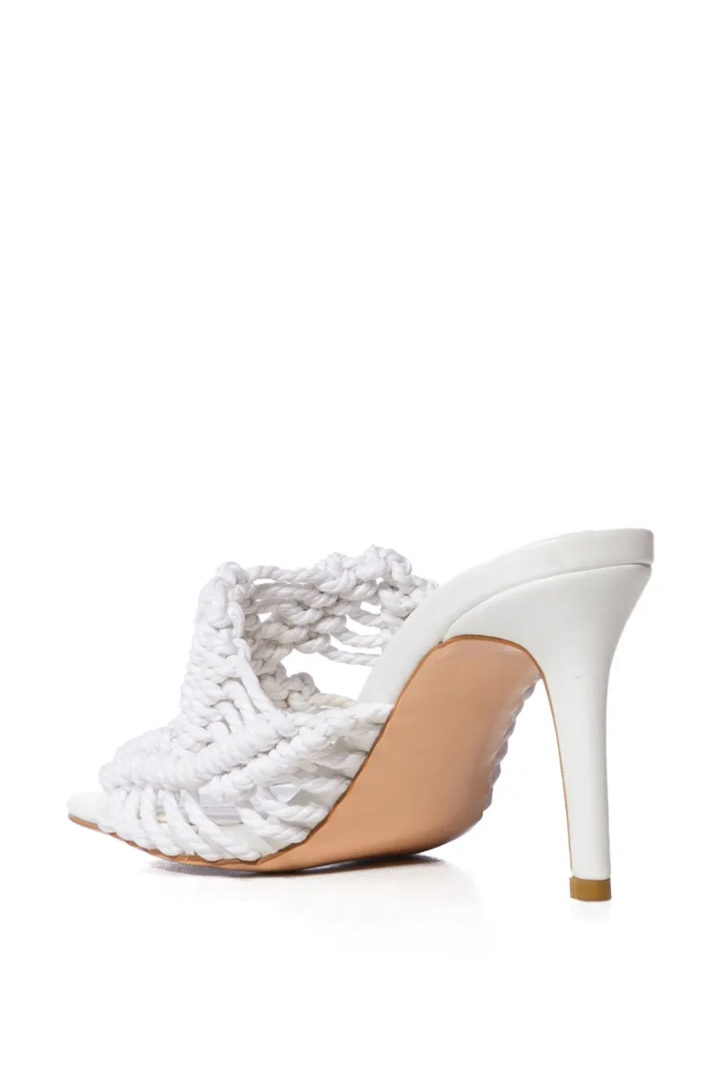 AZALEA WANG ASTER ROPE WOVEN SANDAL IN WHITE sold by AKIRA product image thumbnail 4