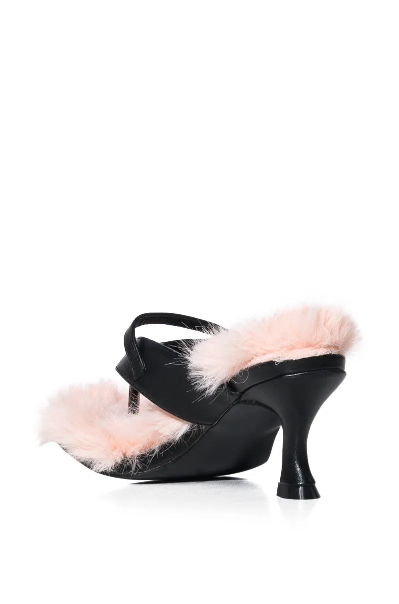 AZALEA WANG SWEETTART PINK FURRY SANDAL sold by AKIRA product image thumbnail 4