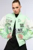 FIRST THINGS FIRST EMBROIDERED BOMBER sold by AKIRA