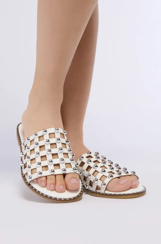 AZALEA WANG DOWE CAGED SANDAL IN WHITE sold by AKIRA