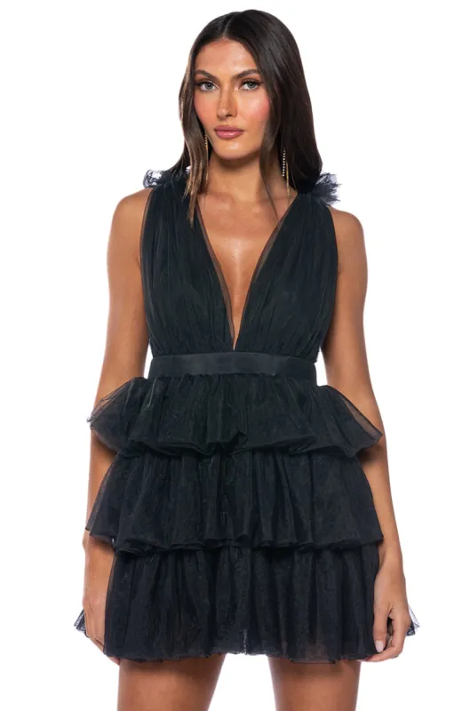 LILY TULLE SLEEVELESS MINI DRESS sold by AKIRA