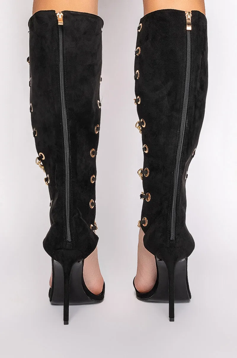 AZALEA WANG KEEP IT REAL STILETTO SANDAL IN BLACK sold by AKIRA product image thumbnail 5