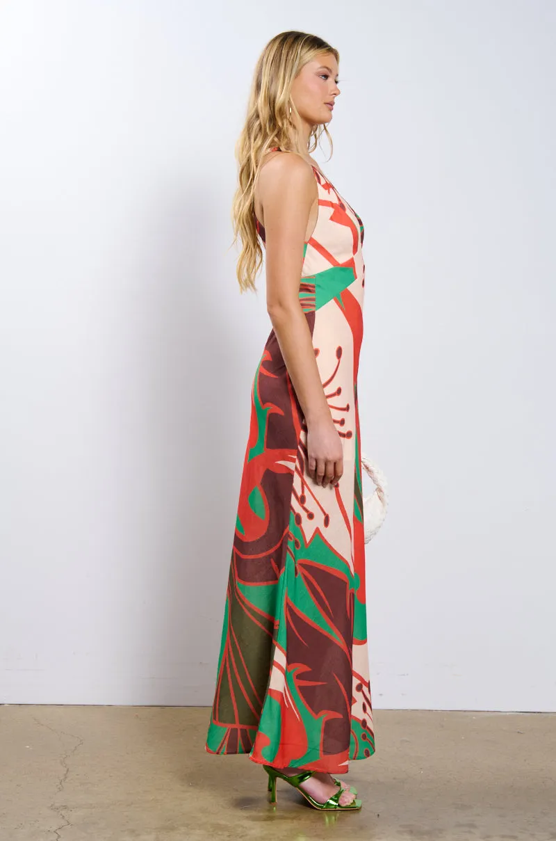 HIBISCUS HONEY PRINTED MAXI DRESS sold by AKIRA product image thumbnail 3