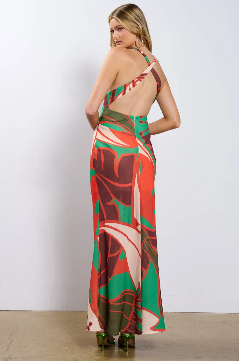 HIBISCUS HONEY PRINTED MAXI DRESS sold by AKIRA product image thumbnail 4