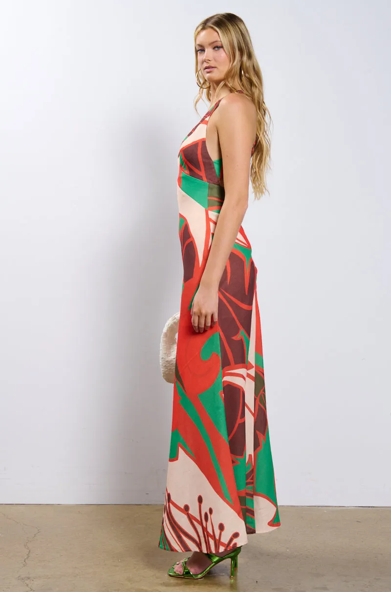 HIBISCUS HONEY PRINTED MAXI DRESS sold by AKIRA product image thumbnail 2
