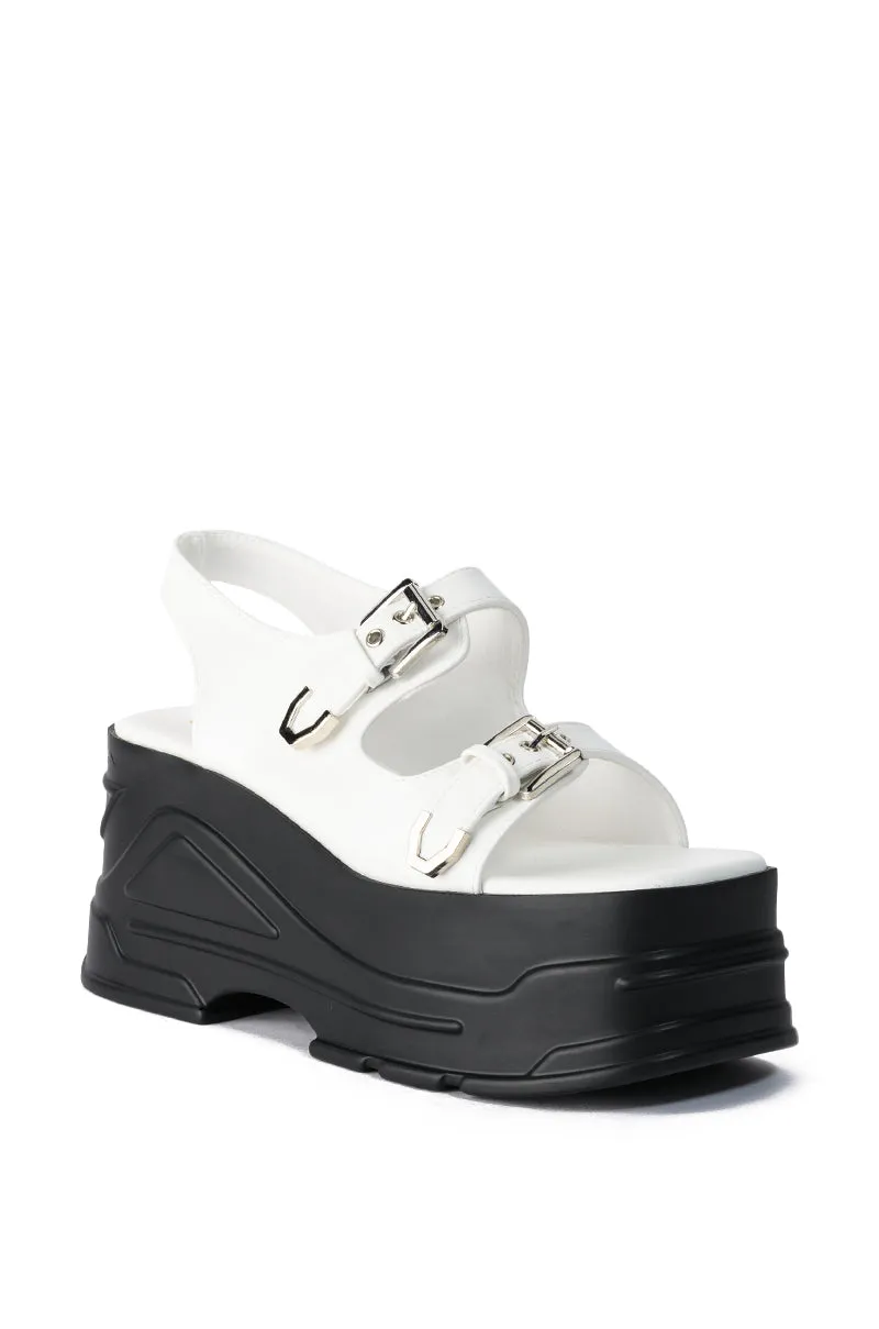 MONSTER JAM FLATFORM SANDAL IN WHITE sold by AKIRA product image thumbnail 3