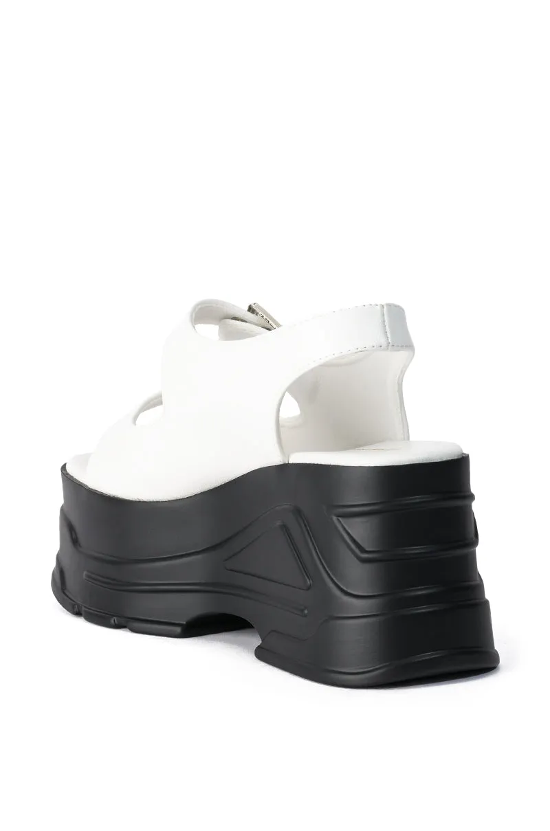 MONSTER JAM FLATFORM SANDAL IN WHITE sold by AKIRA product image thumbnail 4