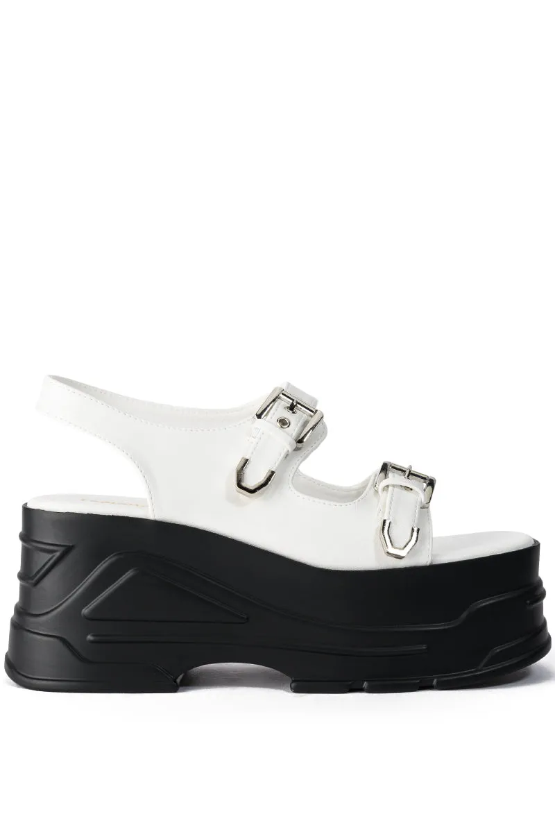 MONSTER JAM FLATFORM SANDAL IN WHITE sold by AKIRA product image thumbnail 2