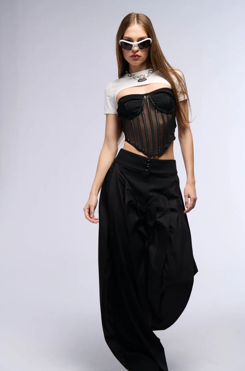 BEST OF THE LAST CORSET SET WITH CROP TEE OVERLAY sold by AKIRA product image thumbnail 5