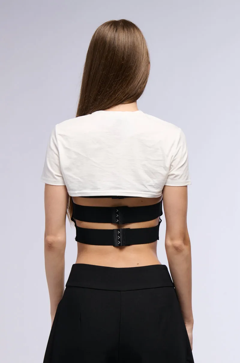 BEST OF THE LAST CORSET SET WITH CROP TEE OVERLAY sold by AKIRA product image thumbnail 4