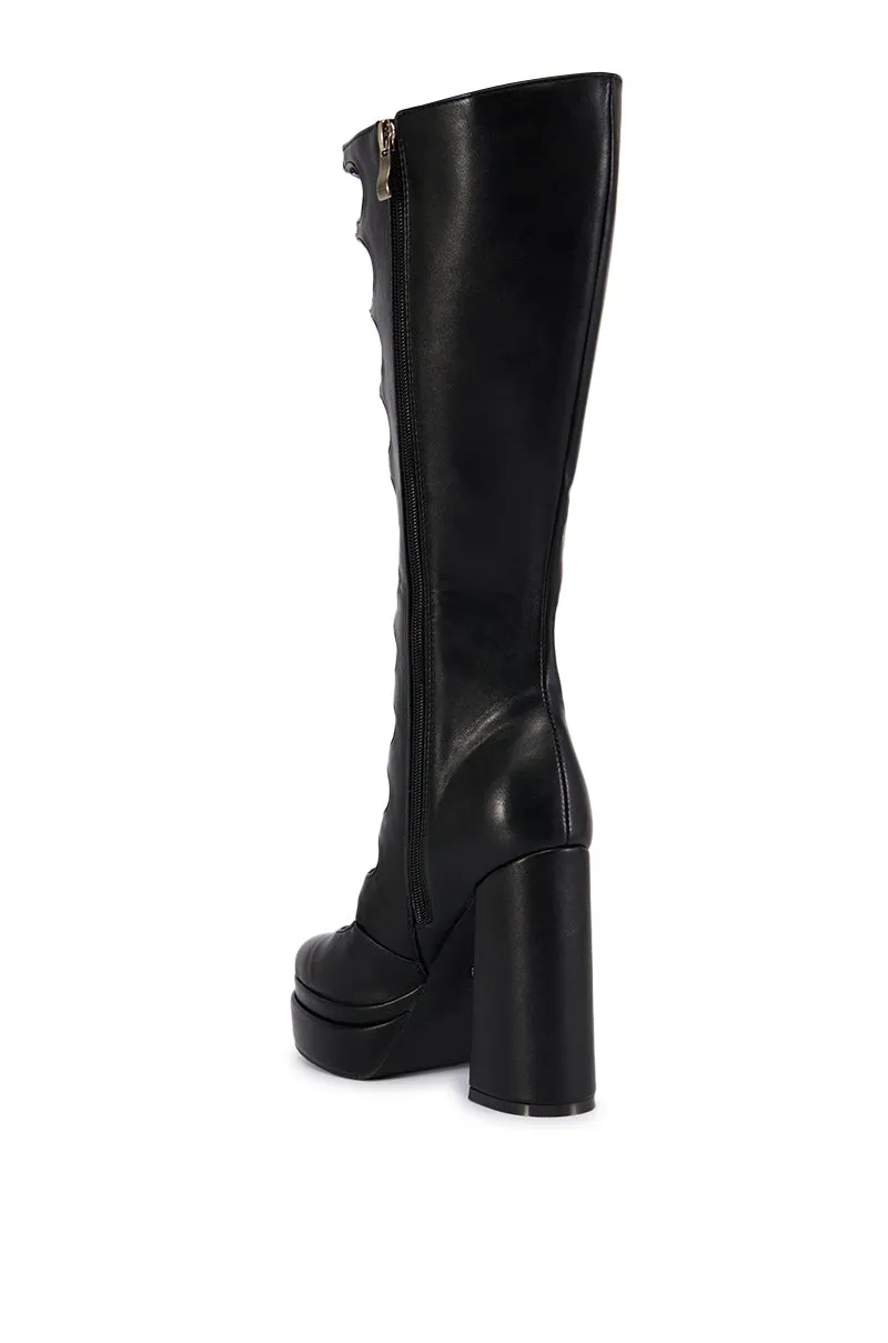 AZALEA WANG MARIGOLD BLACK BUCKLE UP BOOT sold by AKIRA product image thumbnail 3