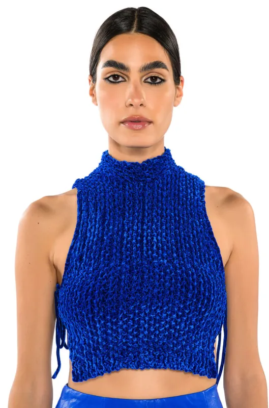 ECHO SMOCKED VELVET SLEEVELESS TOP sold by AKIRA