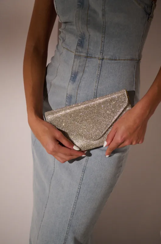 DIAMONDS DANCING CLUTCH sold by AKIRA