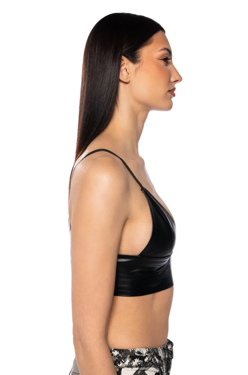 ITS A THANG FAUX LEATHER CROP TOP sold by AKIRA product image thumbnail 4
