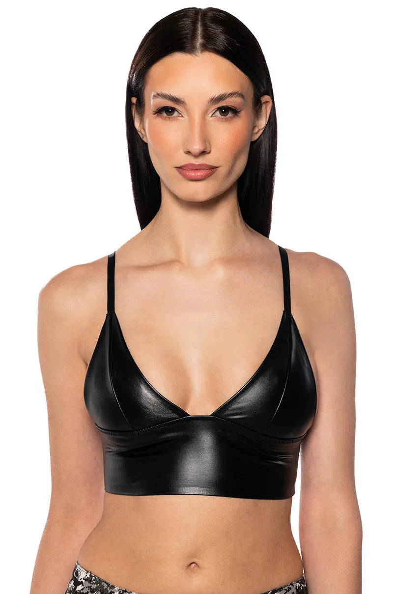 ITS A THANG FAUX LEATHER CROP TOP sold by AKIRA product image thumbnail 2