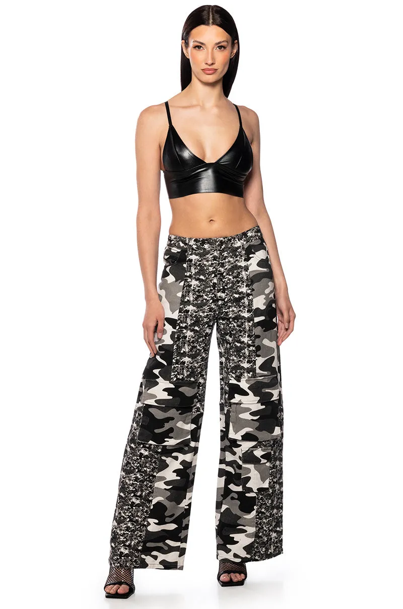 ITS A THANG FAUX LEATHER CROP TOP sold by AKIRA product image thumbnail 3