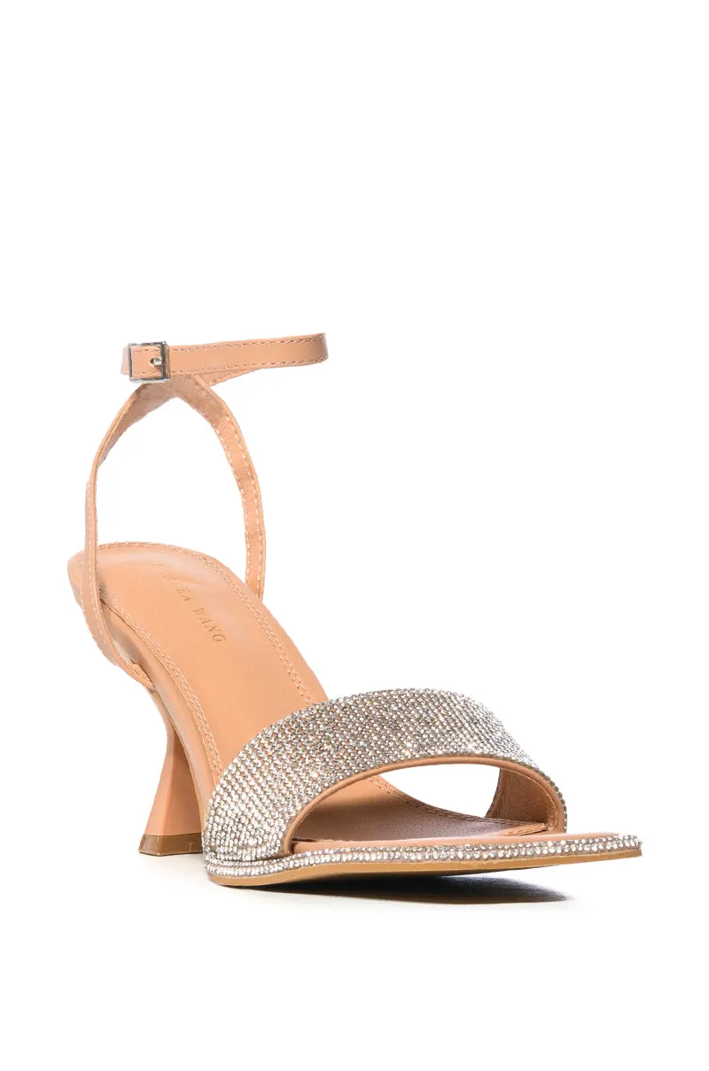 AZALEA WANG MARION NUDE EMBELLISHED SANDAL sold by AKIRA product image thumbnail 3