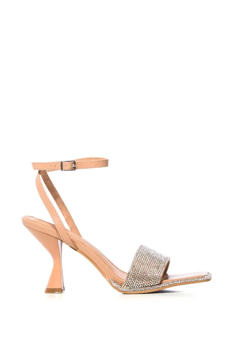 AZALEA WANG MARION NUDE EMBELLISHED SANDAL sold by AKIRA product image thumbnail 2