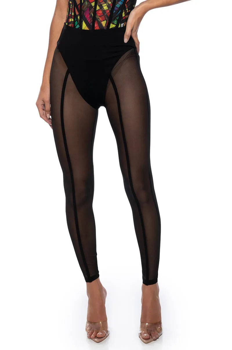I AM THE VIEW SHEER LEGGING sold by AKIRA product image thumbnail 4