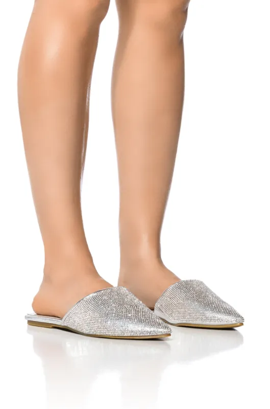 AZALEA WANG COLBY SILVER WOVEN FLAT sold by AKIRA
