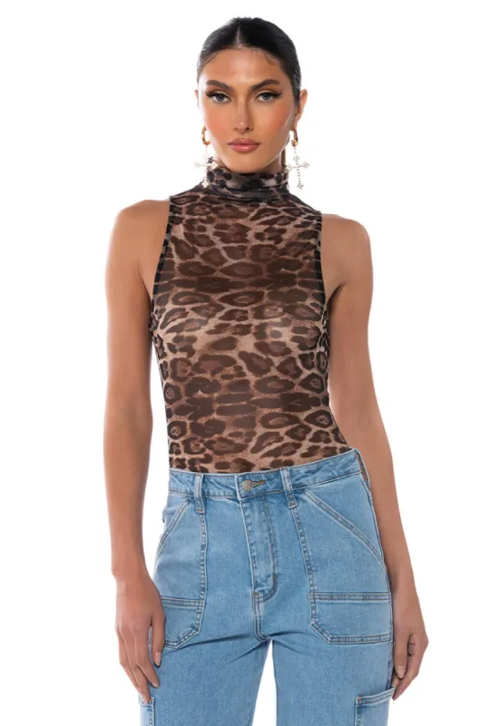 LEO SLEEVELESS MESH BODYSUIT sold by AKIRA