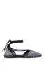 AZALEA WANG LIVINGTON BLACK RHINESTONE MESH FLAT sold by AKIRA