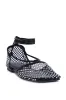 AZALEA WANG LIVINGTON BLACK RHINESTONE MESH FLAT sold by AKIRA