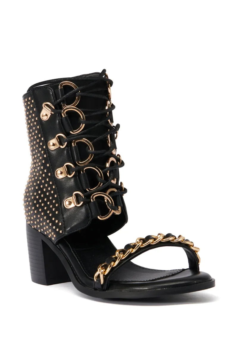 AZALEA WANG IZABELLA BLACK OPEN TOE SANDAL BOOTIE sold by AKIRA product image thumbnail 3