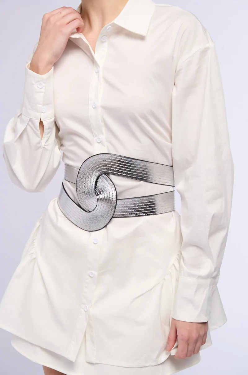 WRAPPED UP METALLIC BELT sold by AKIRA