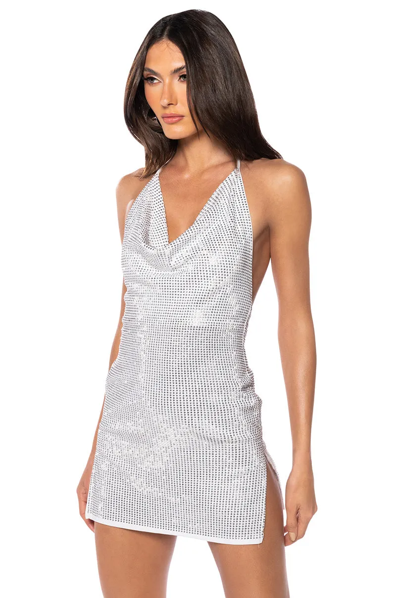 MIDNIGHT MAGIC RHINESTONE MINI DRESS sold by AKIRA product image thumbnail 2