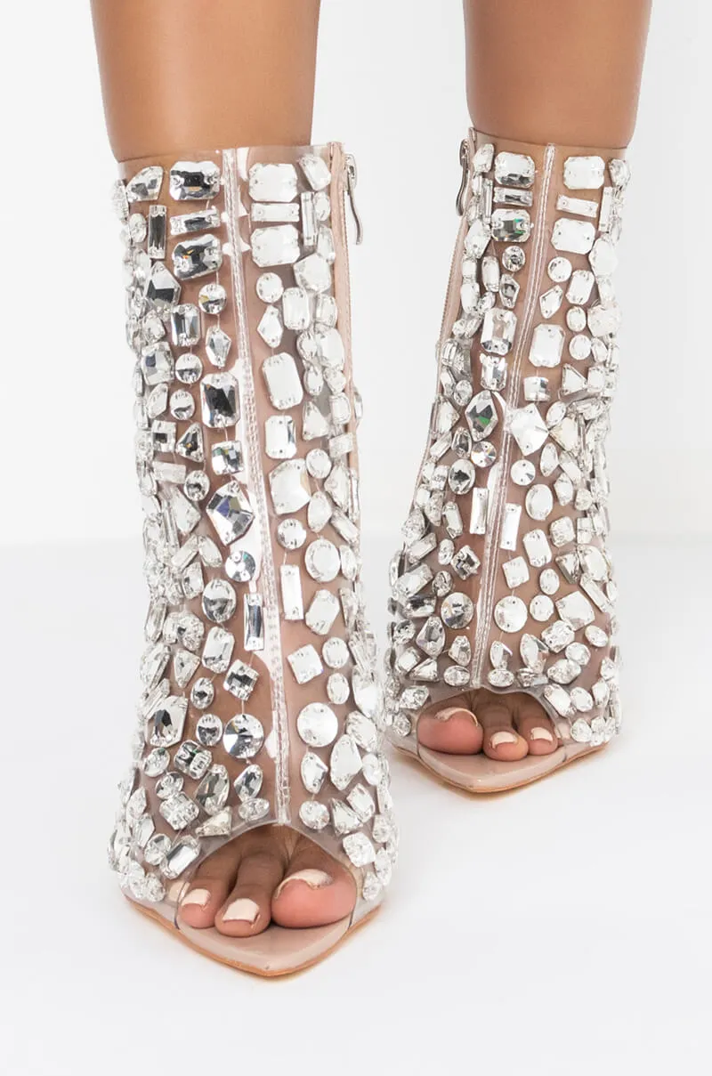 AZALEA WANG LOOK GOOD FEEL GOOD STILETTO BOOTIE IN CLEAR PVC sold by AKIRA product image thumbnail 5