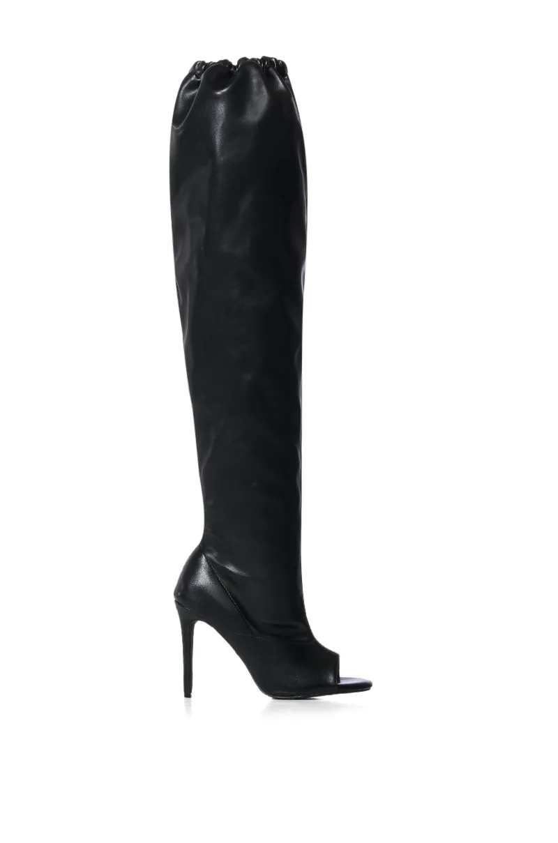 AZALEA WANG LAINEZ BLACK OPEN TOE BOOT sold by AKIRA product image thumbnail 3