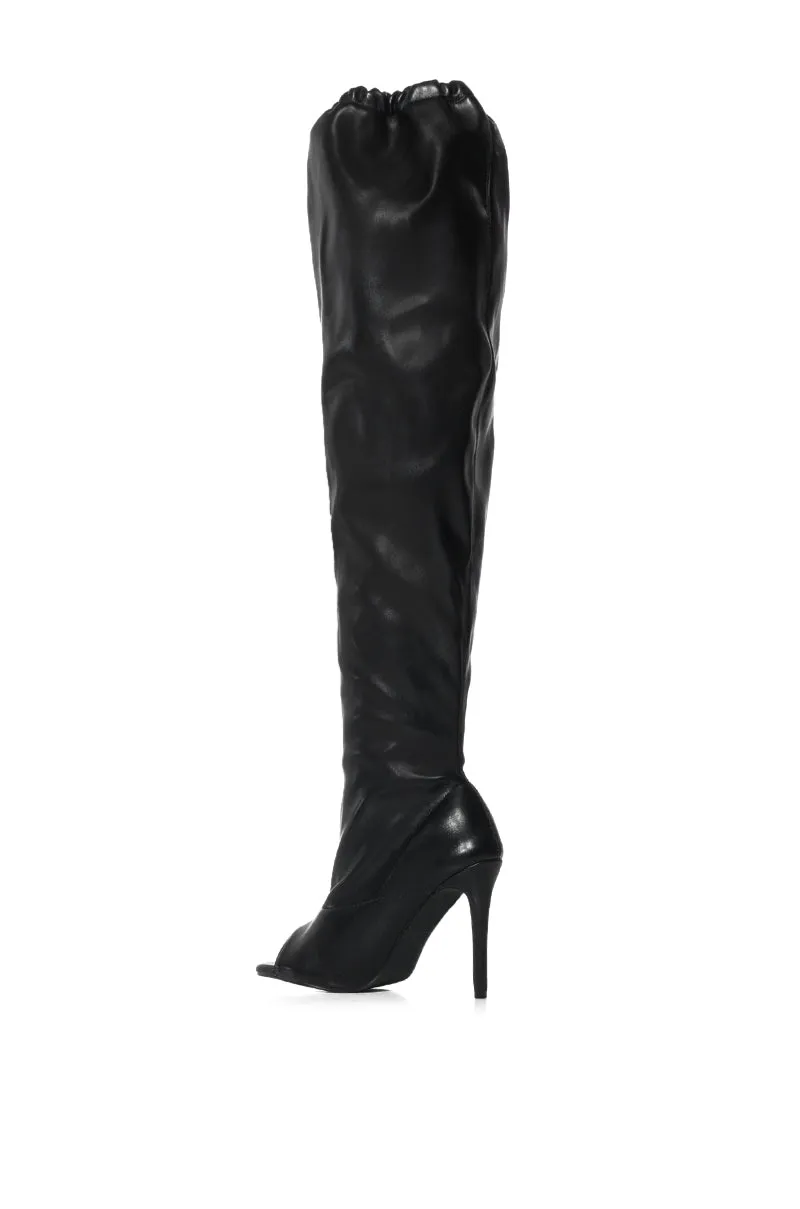 AZALEA WANG LAINEZ BLACK OPEN TOE BOOT sold by AKIRA product image thumbnail 5