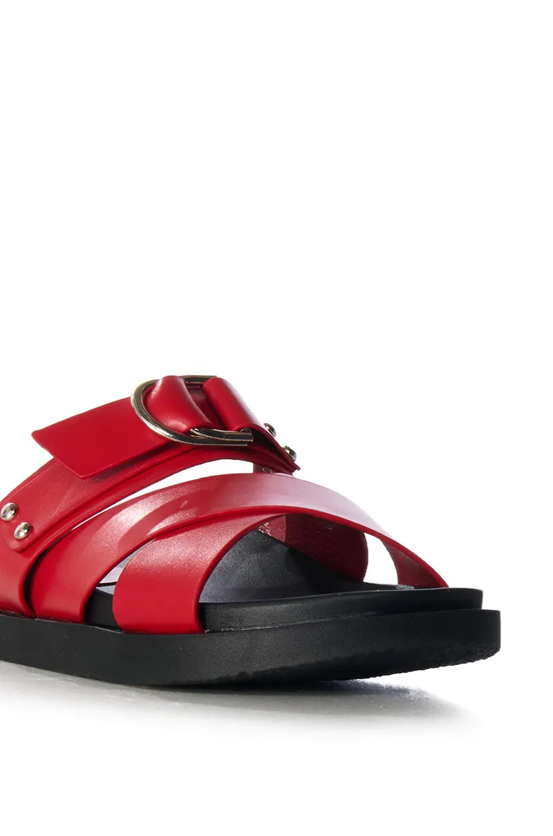 AZALEA WANG SHYLOH RED SANDAL sold by AKIRA product image thumbnail 5