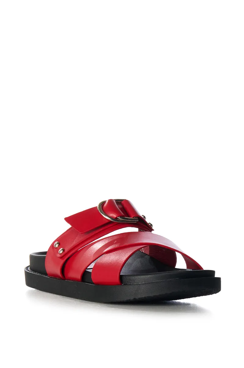 AZALEA WANG SHYLOH RED SANDAL sold by AKIRA product image thumbnail 3