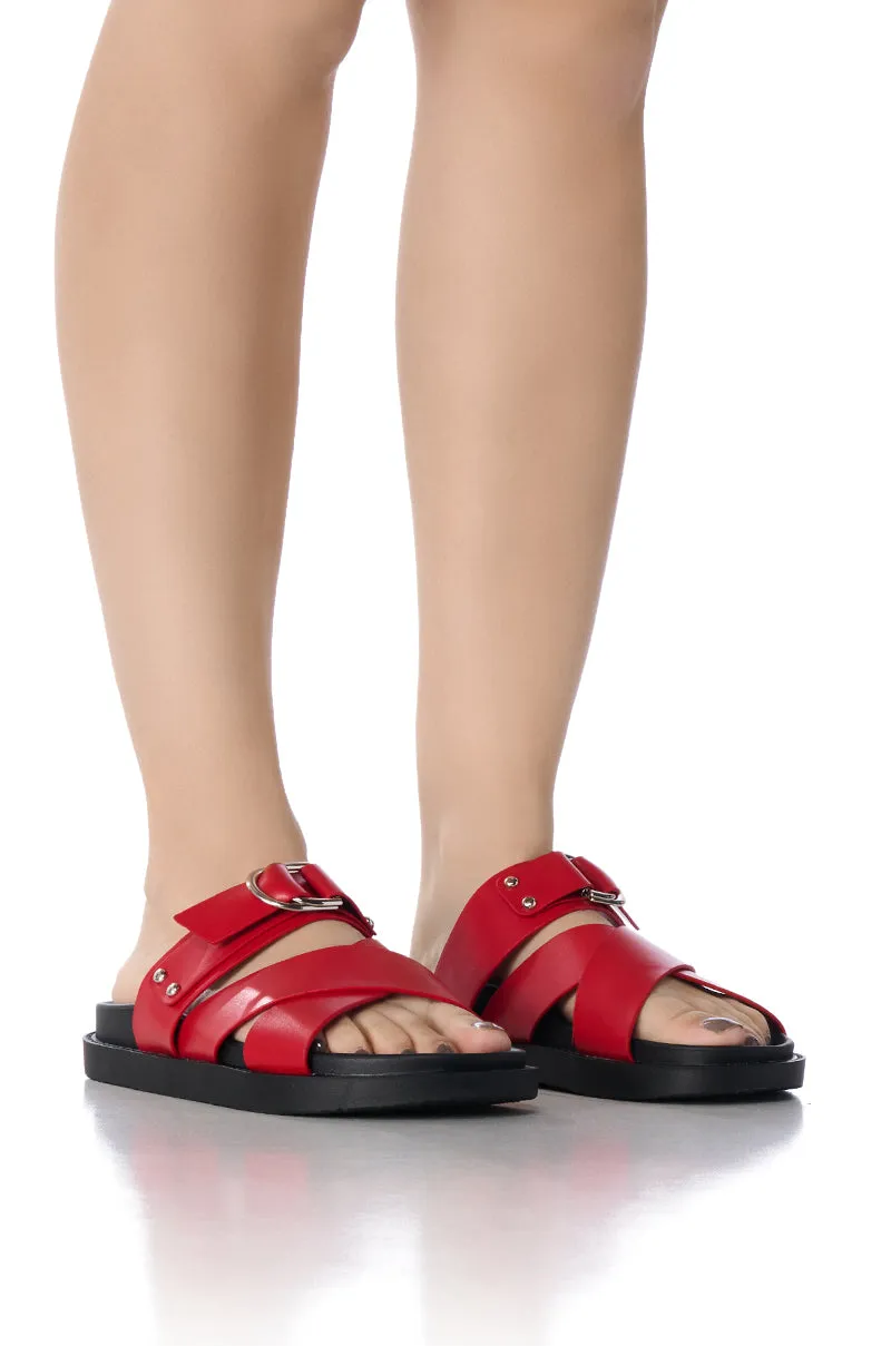 AZALEA WANG SHYLOH RED SANDAL sold by AKIRA