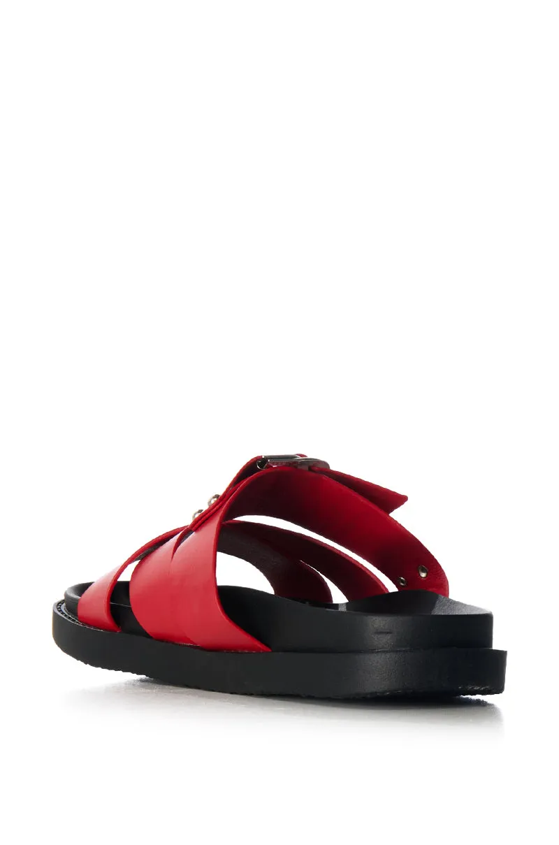 AZALEA WANG SHYLOH RED SANDAL sold by AKIRA product image thumbnail 4