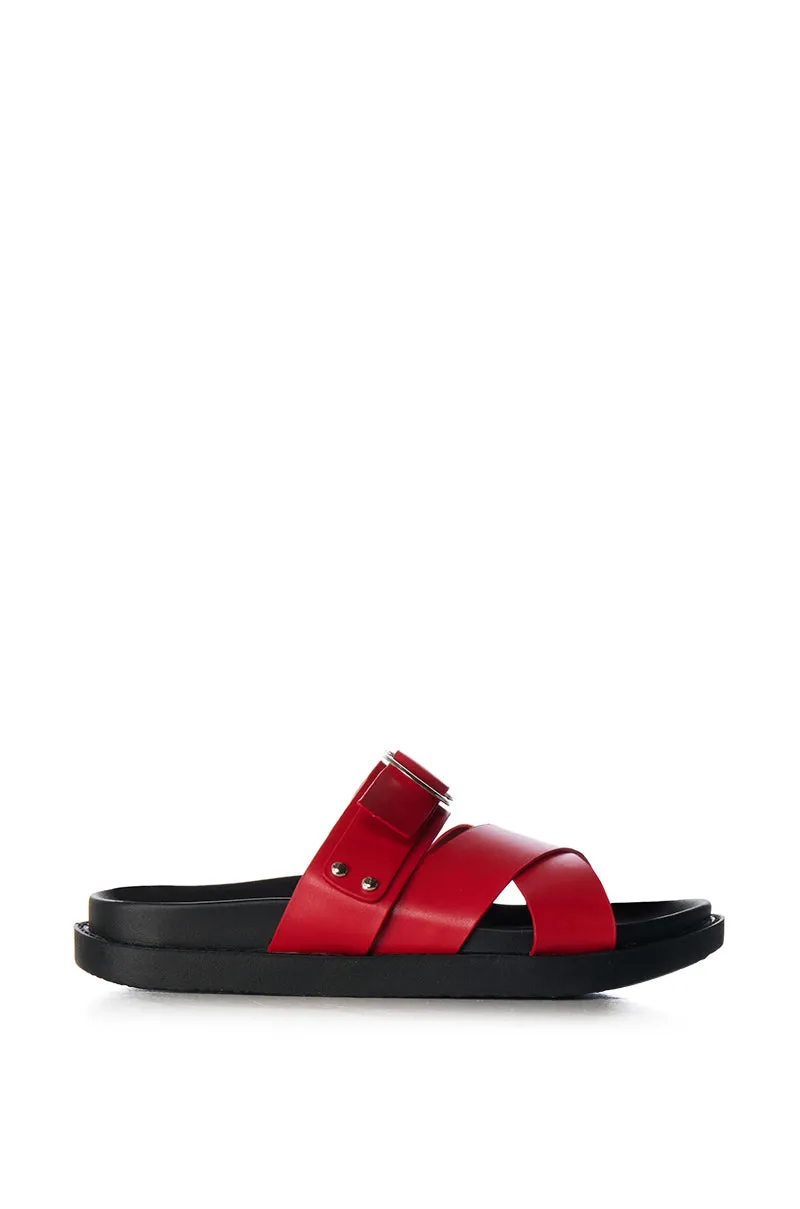 AZALEA WANG SHYLOH RED SANDAL sold by AKIRA product image thumbnail 2