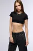 EVERYDAY CROP TEE IN BLACK sold by AKIRA