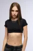 EVERYDAY CROP TEE IN BLACK sold by AKIRA